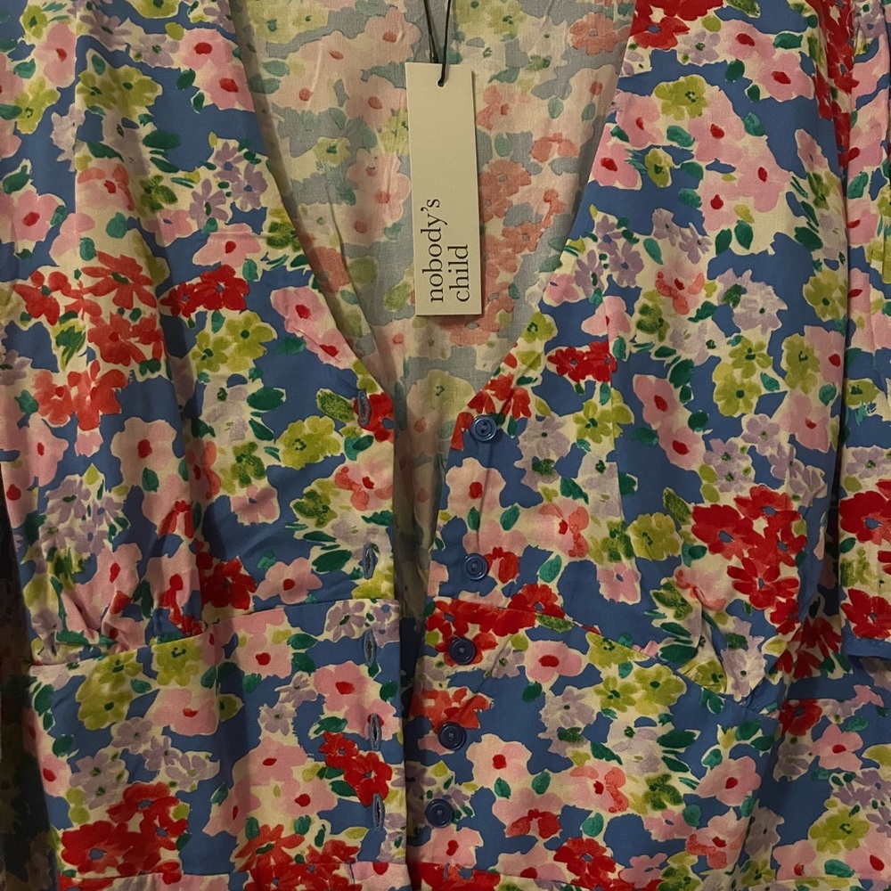 Never been worn summer button up floral dress - Picture 2 of 3